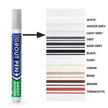 Load image into Gallery viewer, Light Grey - Grout Pen Tile Paint Marker: Waterproof Tile Grout Colorant and Sealer Pen - Grout Pen