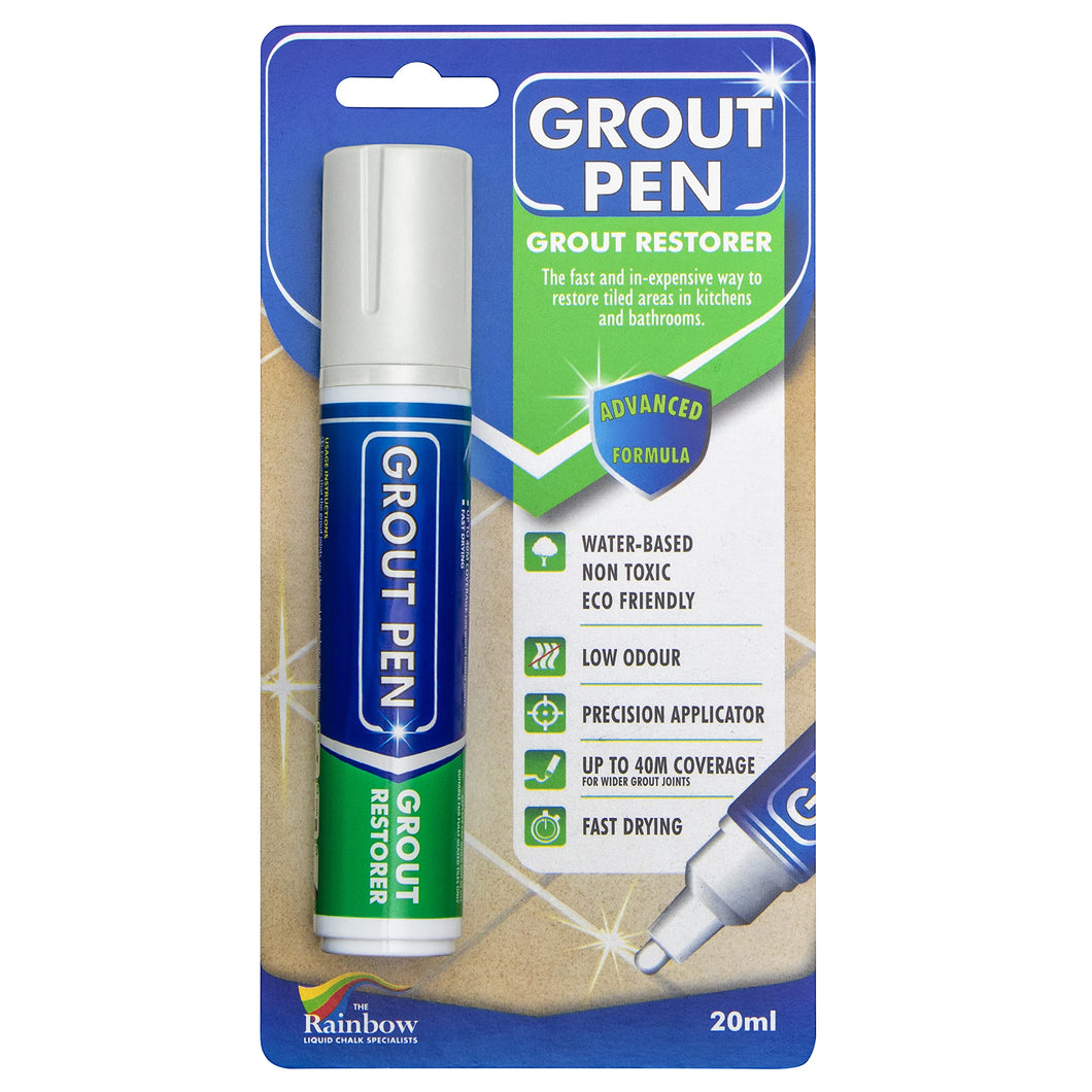 Winter Grey - GROUT PEN Tile Paint Marker: Waterproof Grout Paint, Tile Grout Colorant and Sealer Pen