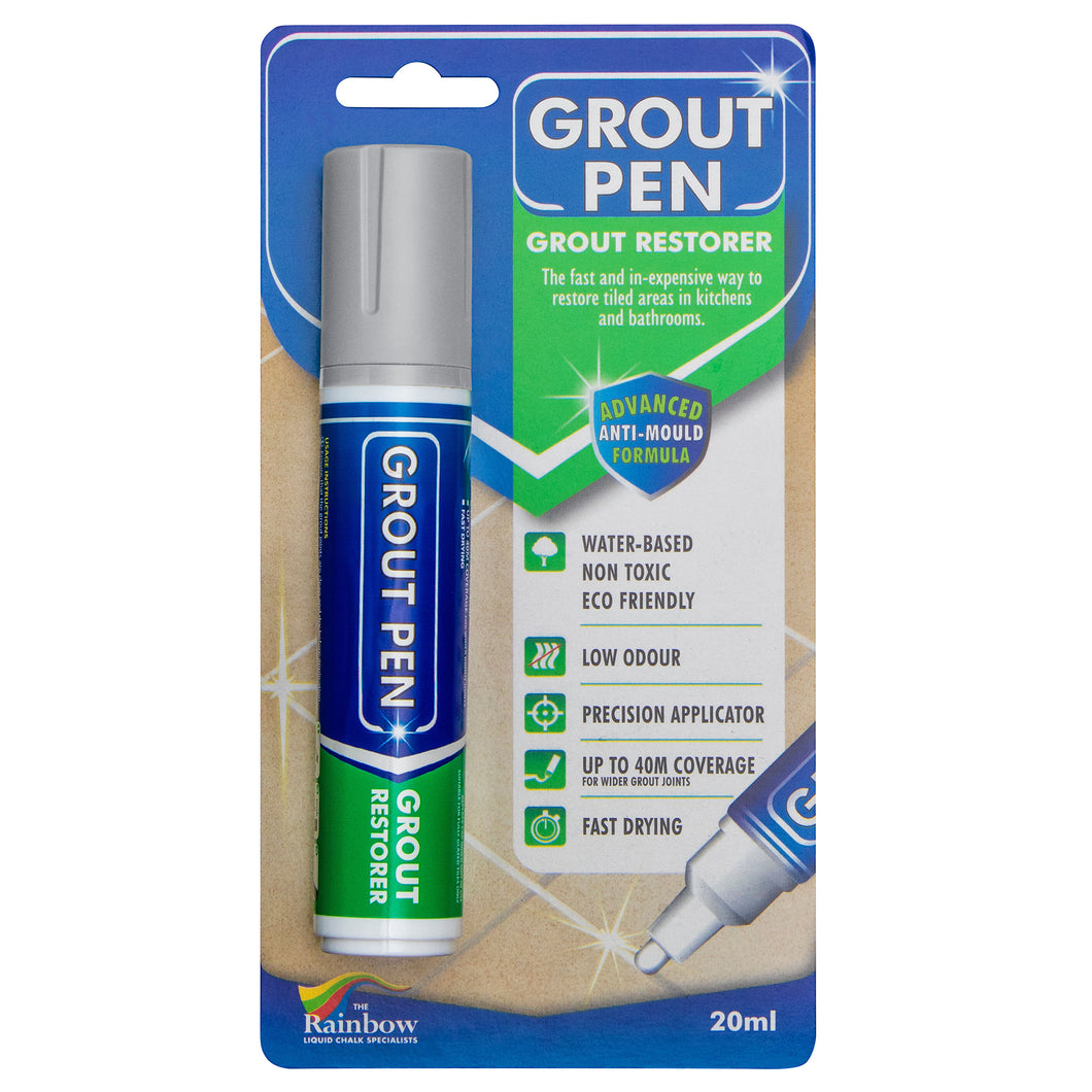 Light Grey - Grout Pen Tile Paint Marker: Waterproof Tile Grout Colorant and Sealer Pen - Grout Pen