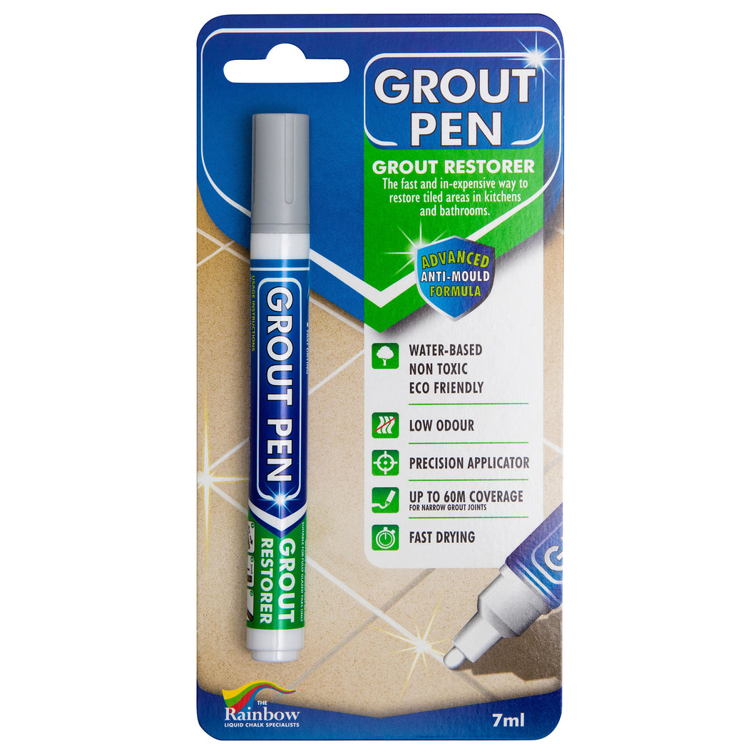 Light Grey - Grout Pen Tile Paint Marker: Waterproof Tile Grout Colorant and Sealer Pen - Grout Pen