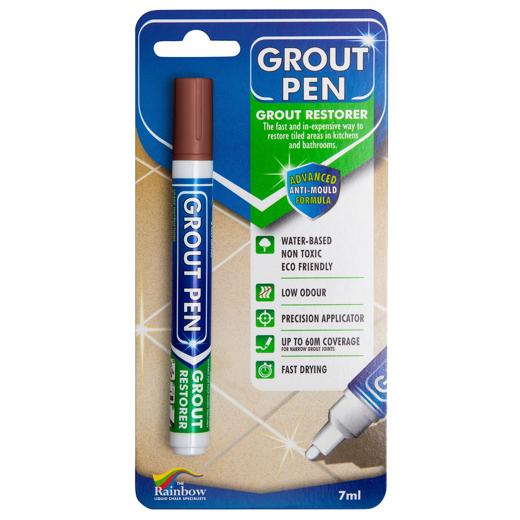 Terracotta - Grout Pen Tile Paint Marker: Waterproof Tile Grout Colorant and Sealer Pen - Grout Pen