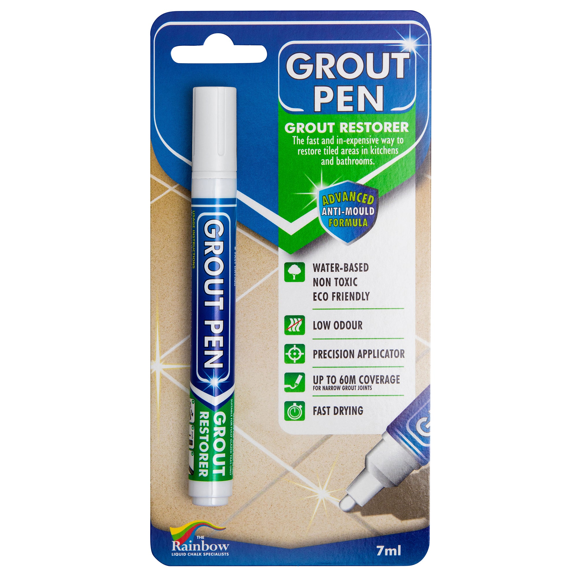 White Color Tile Grout Marker Repair Wall Pen White Grout Marker Odorless  Non Toxic For Tiles Floor 1pc